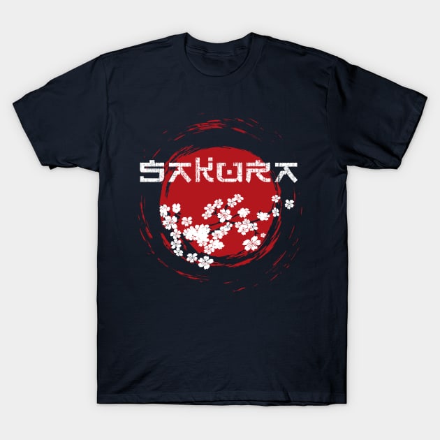 Sakura Cherry Blossom Japan T-Shirt by Designkix